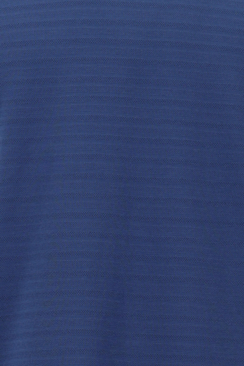 Koyu Mavi  Bisiklet Yaka Slim Fit Dar Kesim Desenli Merserize Pamuk T-shirt