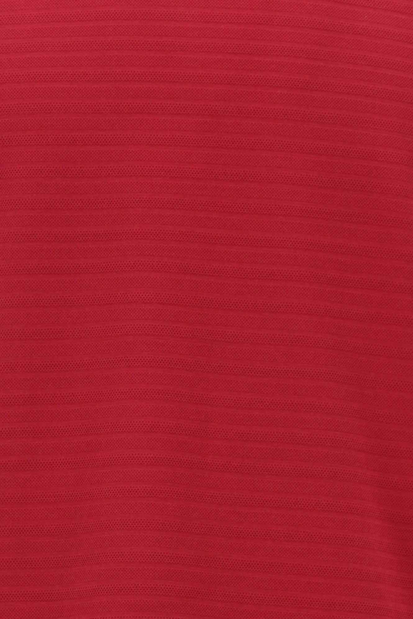 Vişne Bisiklet Yaka Slim Fit Dar Kesim Desenli Merserize Pamuk T-shirt