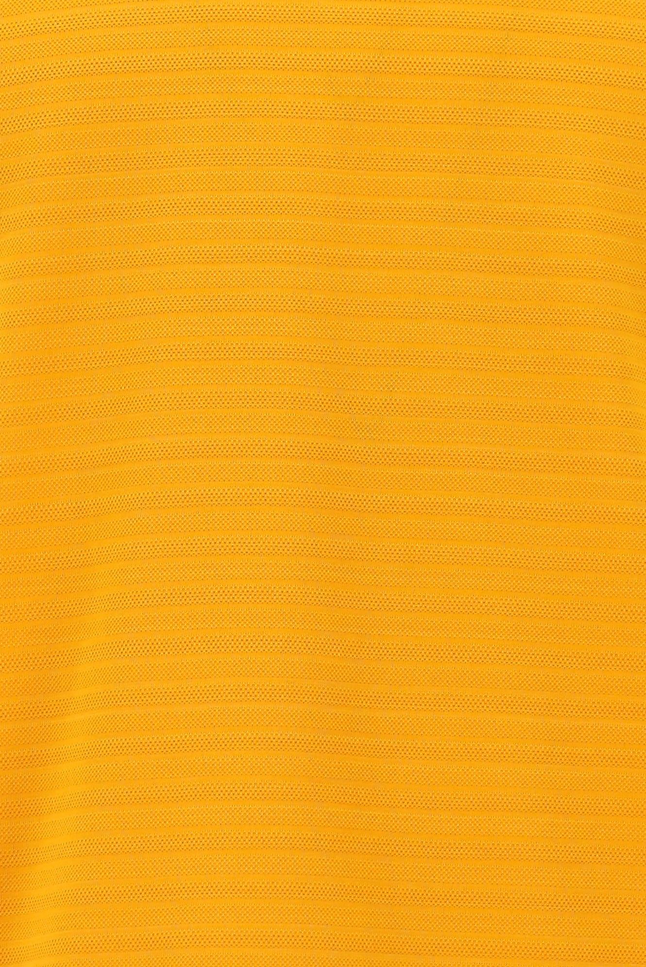 Açık Turuncu Bisiklet Yaka Slim Fit Dar Kesim Desenli Merserize Pamuk T-shirt