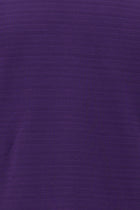 Koyu Mor Bisiklet Yaka Slim Fit Dar Kesim Desenli Merserize Pamuk T-shirt