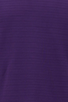 Koyu Mor Bisiklet Yaka Slim Fit Dar Kesim Desenli Merserize Pamuk T-shirt