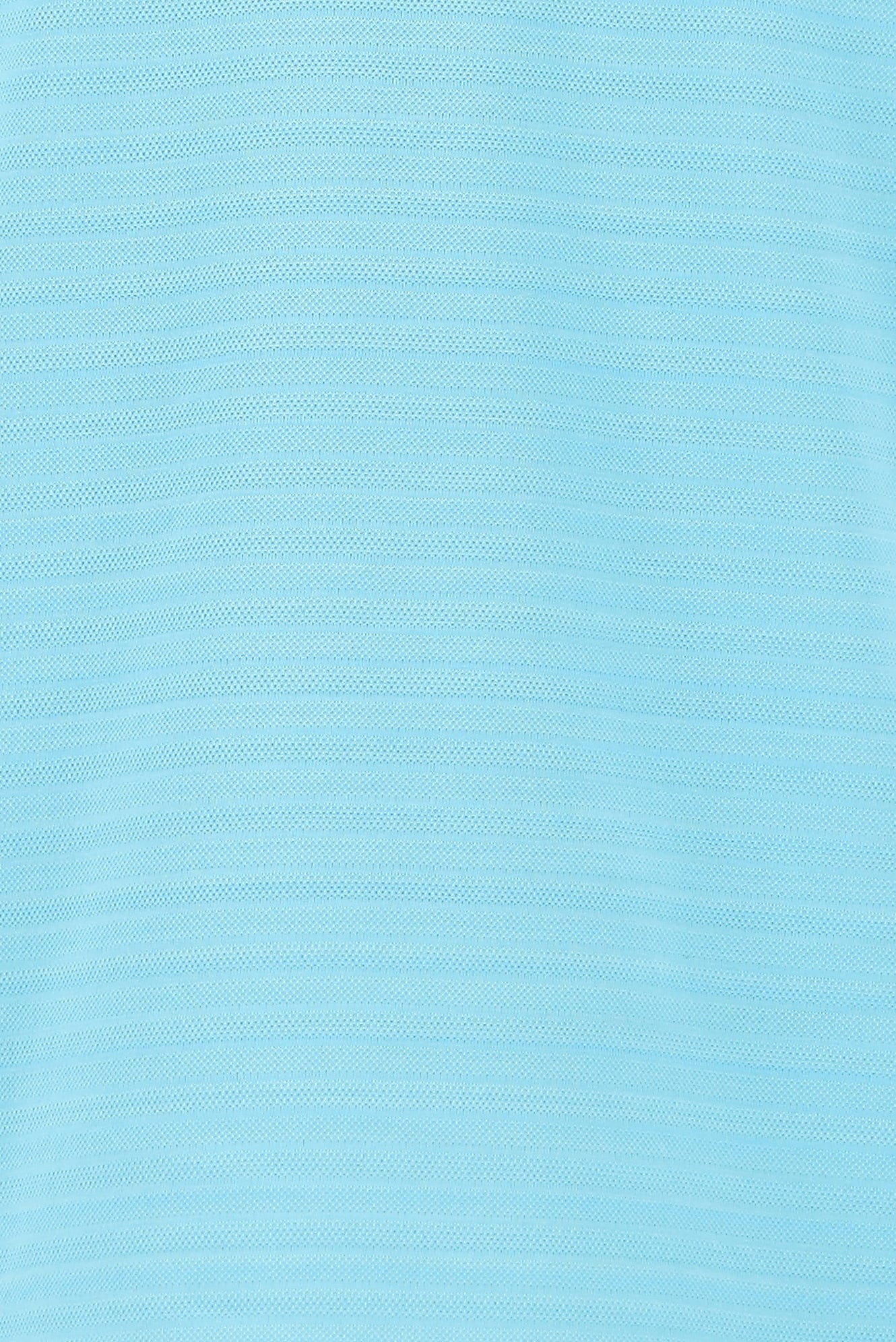 Açık Turkuaz Bisiklet Yaka Slim Fit Dar Kesim Desenli Merserize Pamuk T-shirt