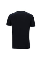 Orta Lacivert Bisiklet Yaka Slim Fit Dar Kesim Desenli T-shirt-Abdullah Ki??l?