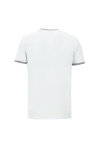 Beyaz Bisiklet Yaka Slim Fit Dar Kesim Desenli Pamuklu T-shirt