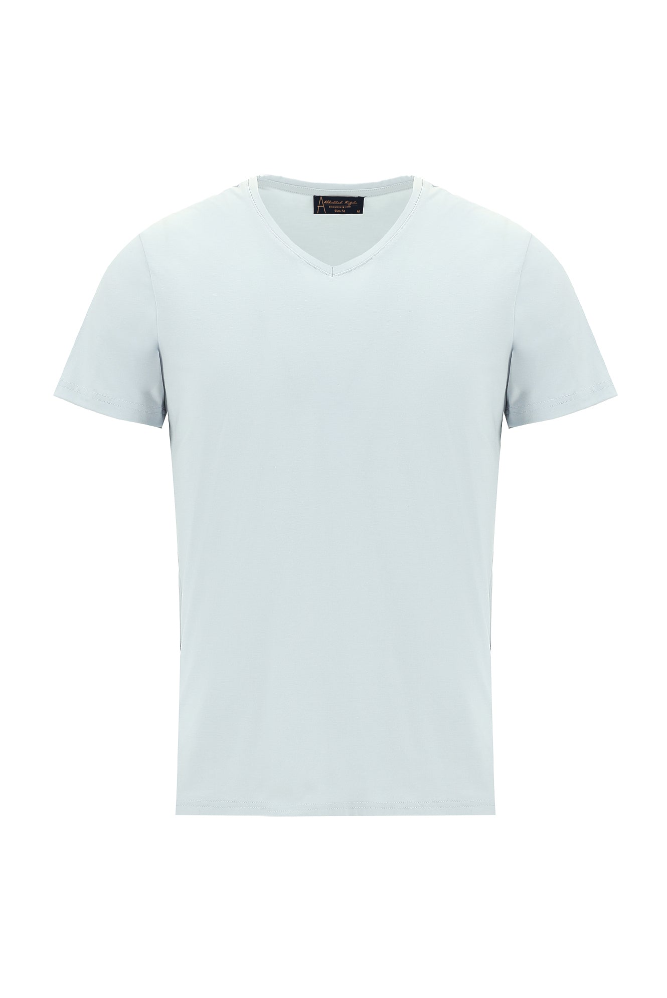 Açık Mavi V Yaka Slim Fit Dar Kesim T-shirt