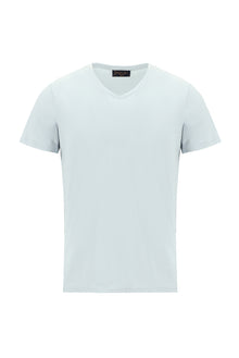 Açık Mavi V Yaka Slim Fit Dar Kesim T-shirt