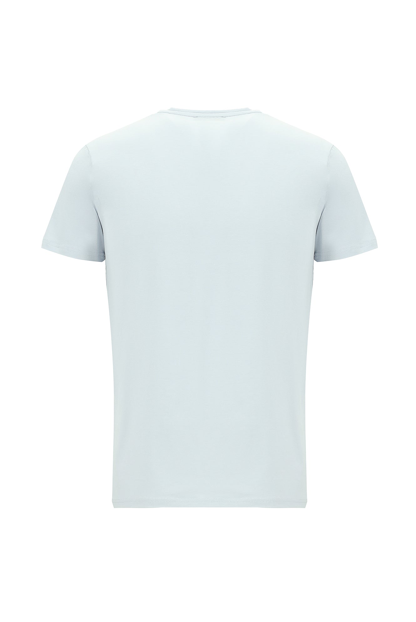 Açık Mavi V Yaka Slim Fit Dar Kesim T-shirt