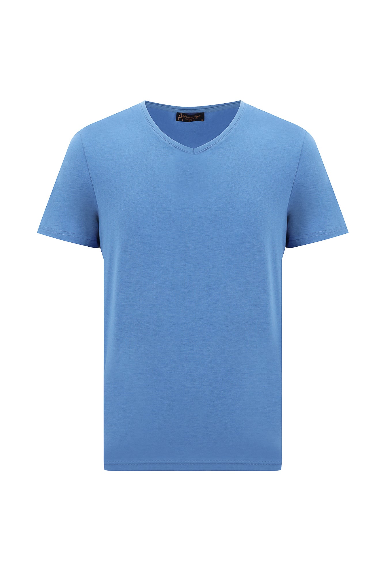 Havacı Mavi V Yaka Slim Fit Dar Kesim T-shirt