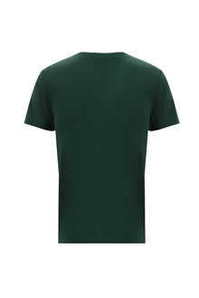 Koyu Yeşil V Yaka Slim Fit Dar Kesim Süprem Likralı T-shirt