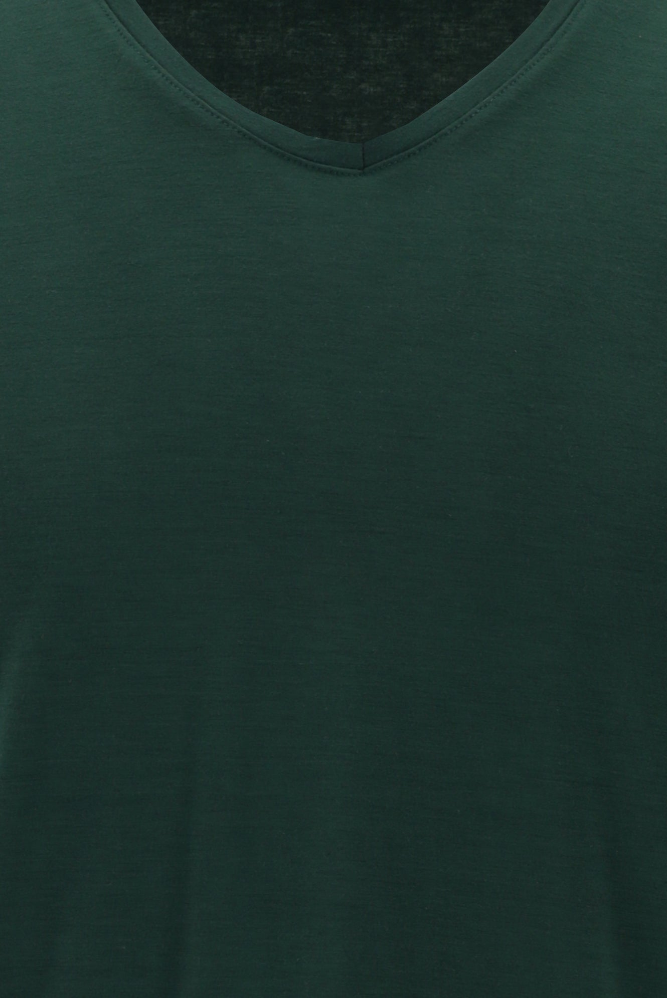 Koyu Yeşil V Yaka Slim Fit Dar Kesim Süprem Likralı T-shirt