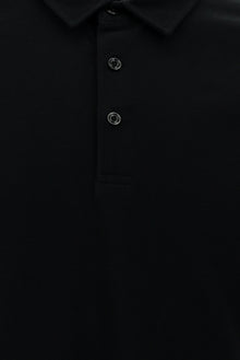 Siyah Polo Yaka Regular Fit Pamuk T-shirt