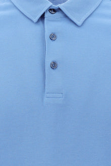Havacı Mavi Polo Yaka Regular Fit Pamuk T-shirt