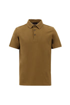 Orta Kahve Polo Yaka Regular Fit Pamuk T-shirt