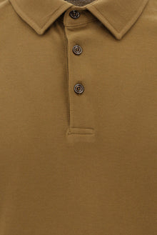 Orta Kahve Polo Yaka Regular Fit Pamuk T-shirt