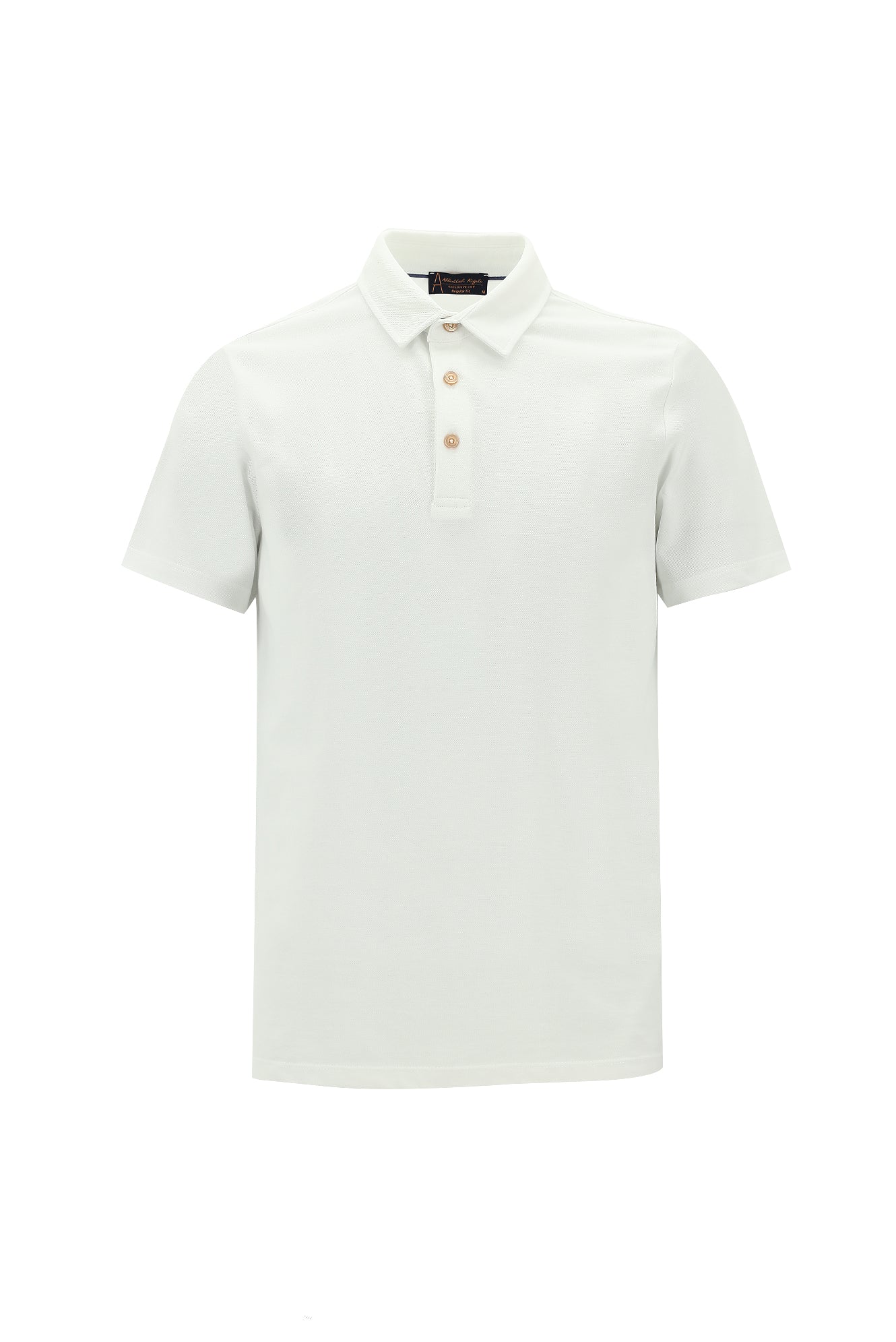Kırık Beyaz Polo Yaka Regular Fit Pamuk T-shirt