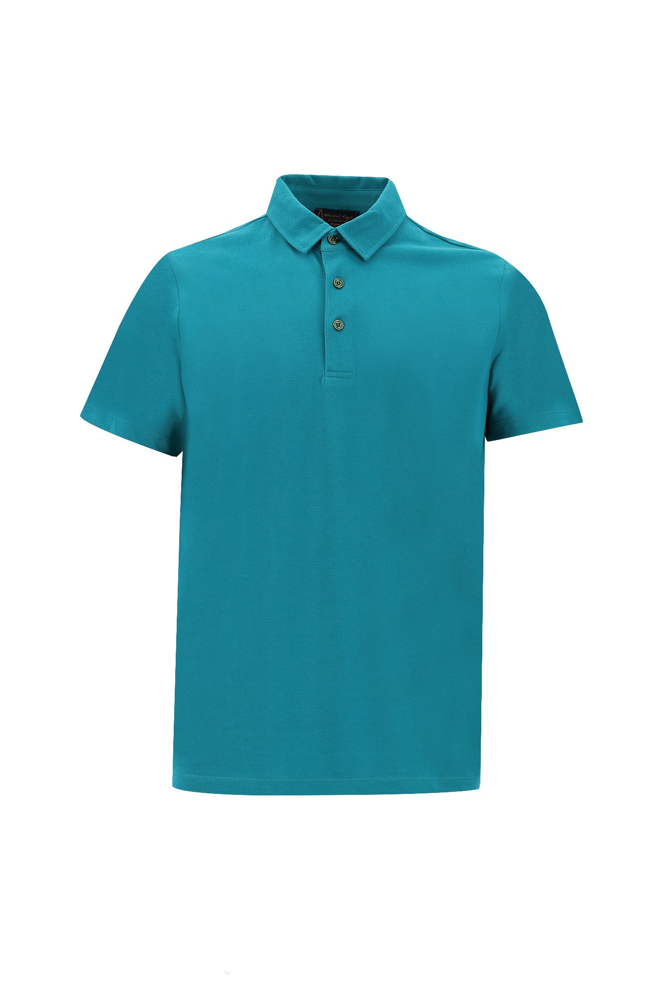 Petrol Yeşili Polo Yaka Regular Fit Pamuk T-shirt