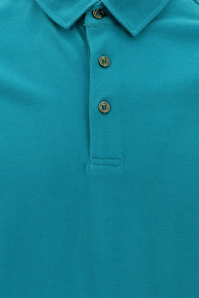 Petrol Yeşili Polo Yaka Regular Fit Pamuk T-shirt