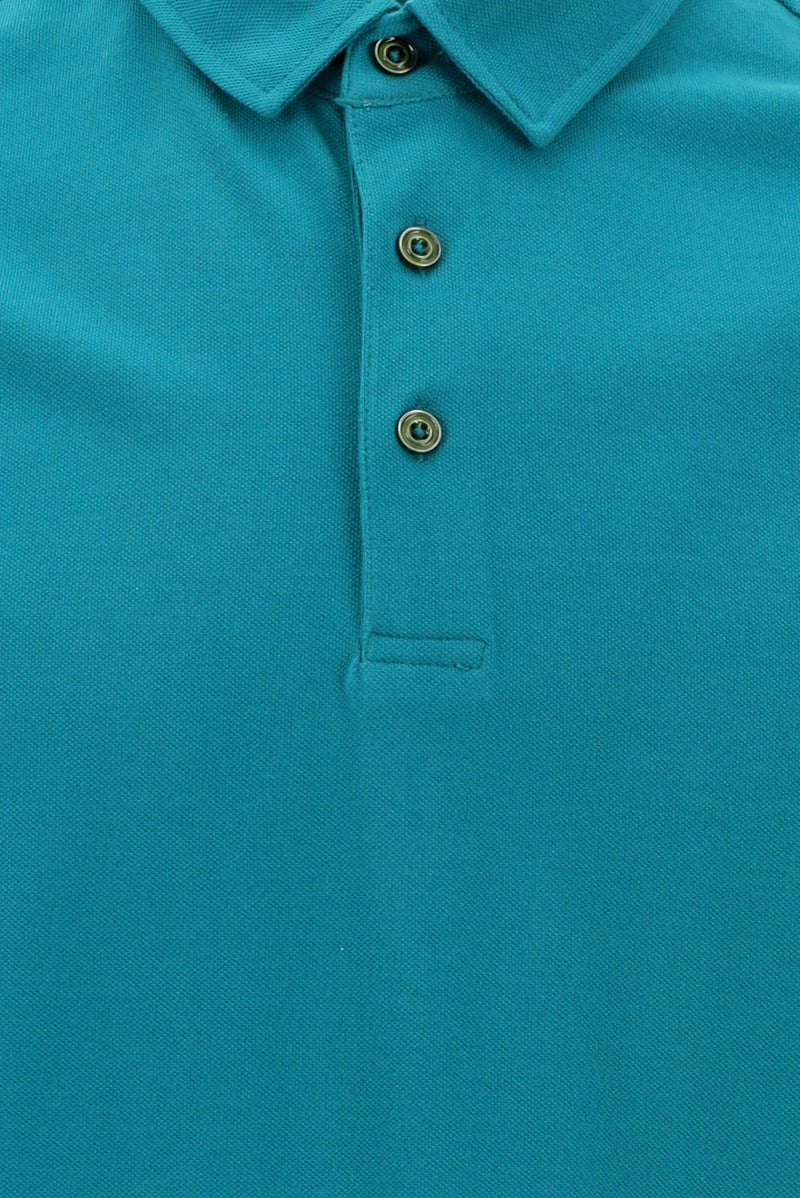 Petrol Yeşili Polo Yaka Regular Fit Pamuk T-shirt
