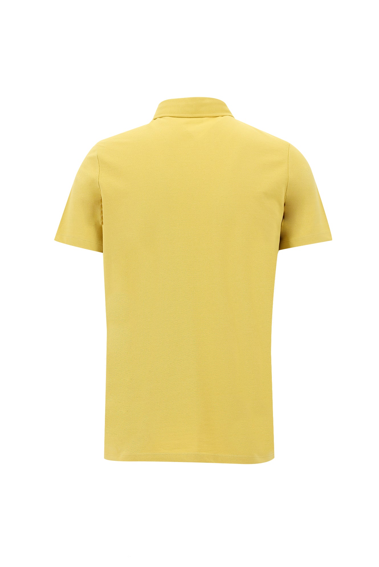 Sarı Polo Yaka Regular Fit Pamuk T-shirt