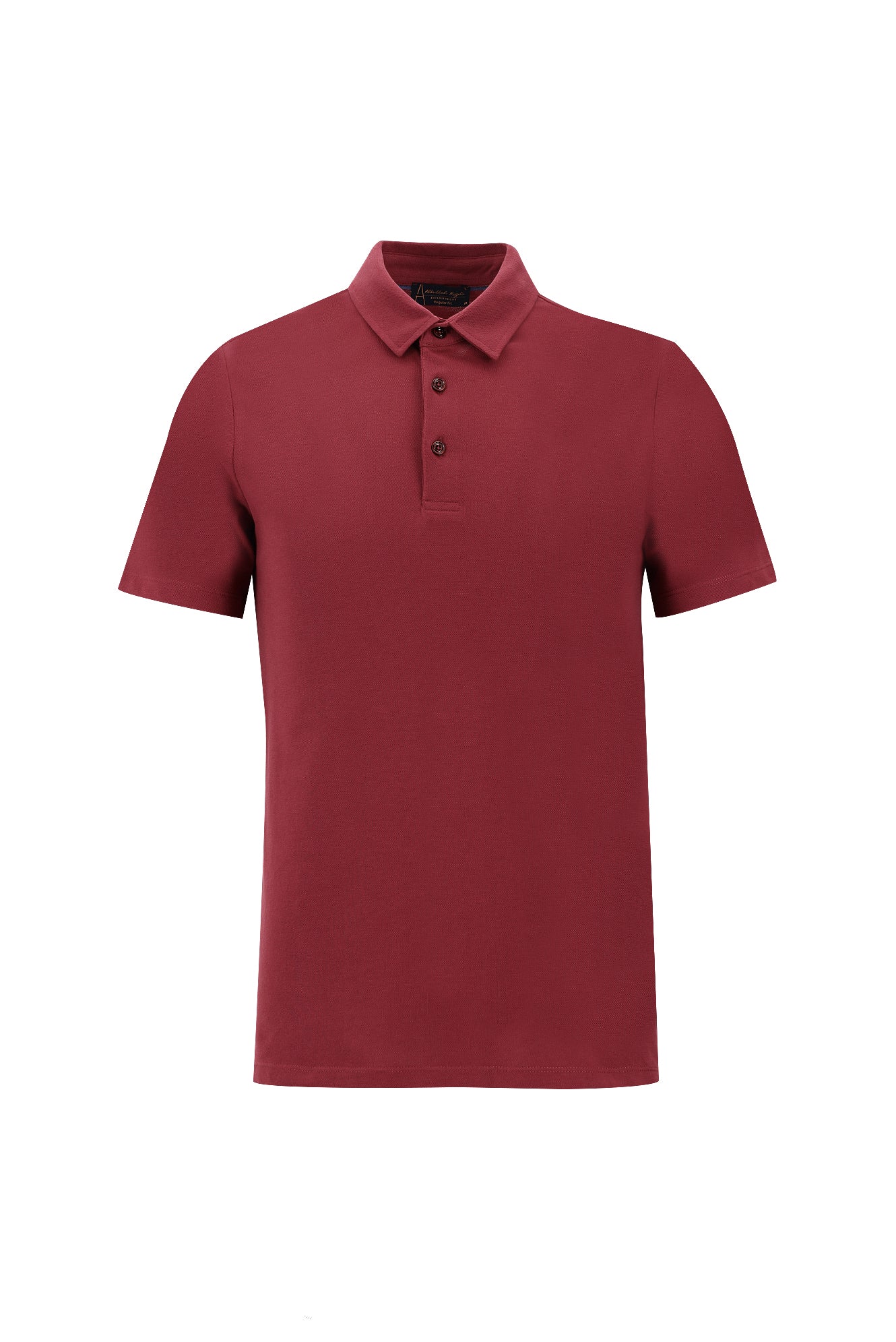 Şarap Bordo Polo Yaka Regular Fit Pamuk T-shirt