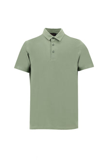 Orman Yeşili Polo Yaka Regular Fit Pamuk T-shirt