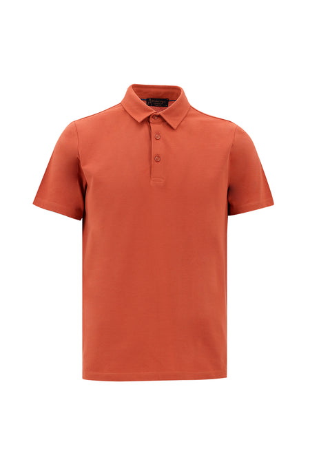 Kırmızı Polo Yaka Regular Fit Pamuk T-shirt