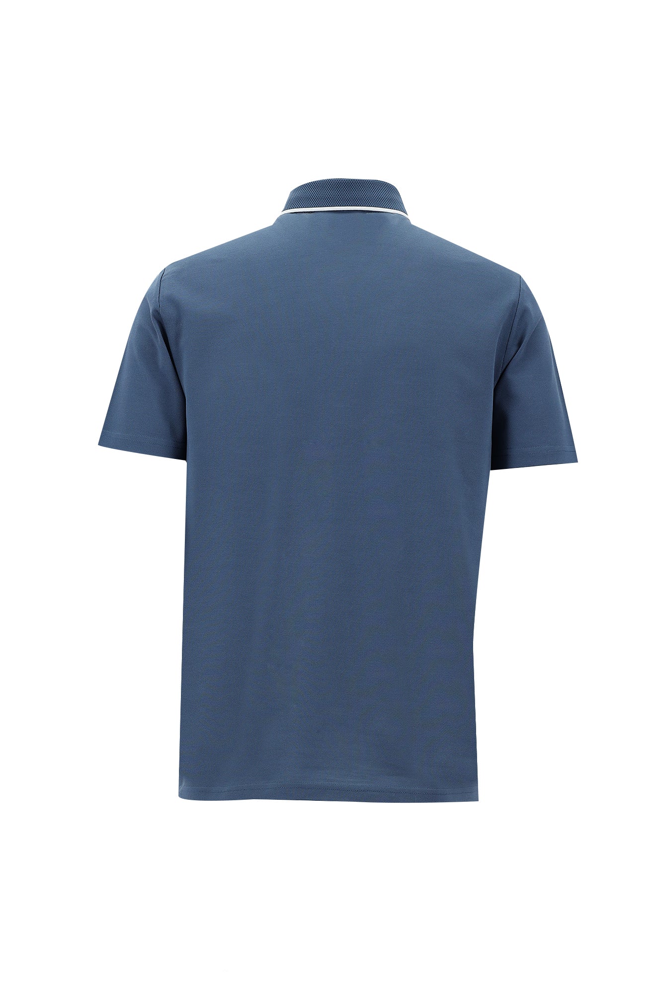 Mavi Polo Yaka Regular Fit Nakışlı Merserize Pamuk T-shirt