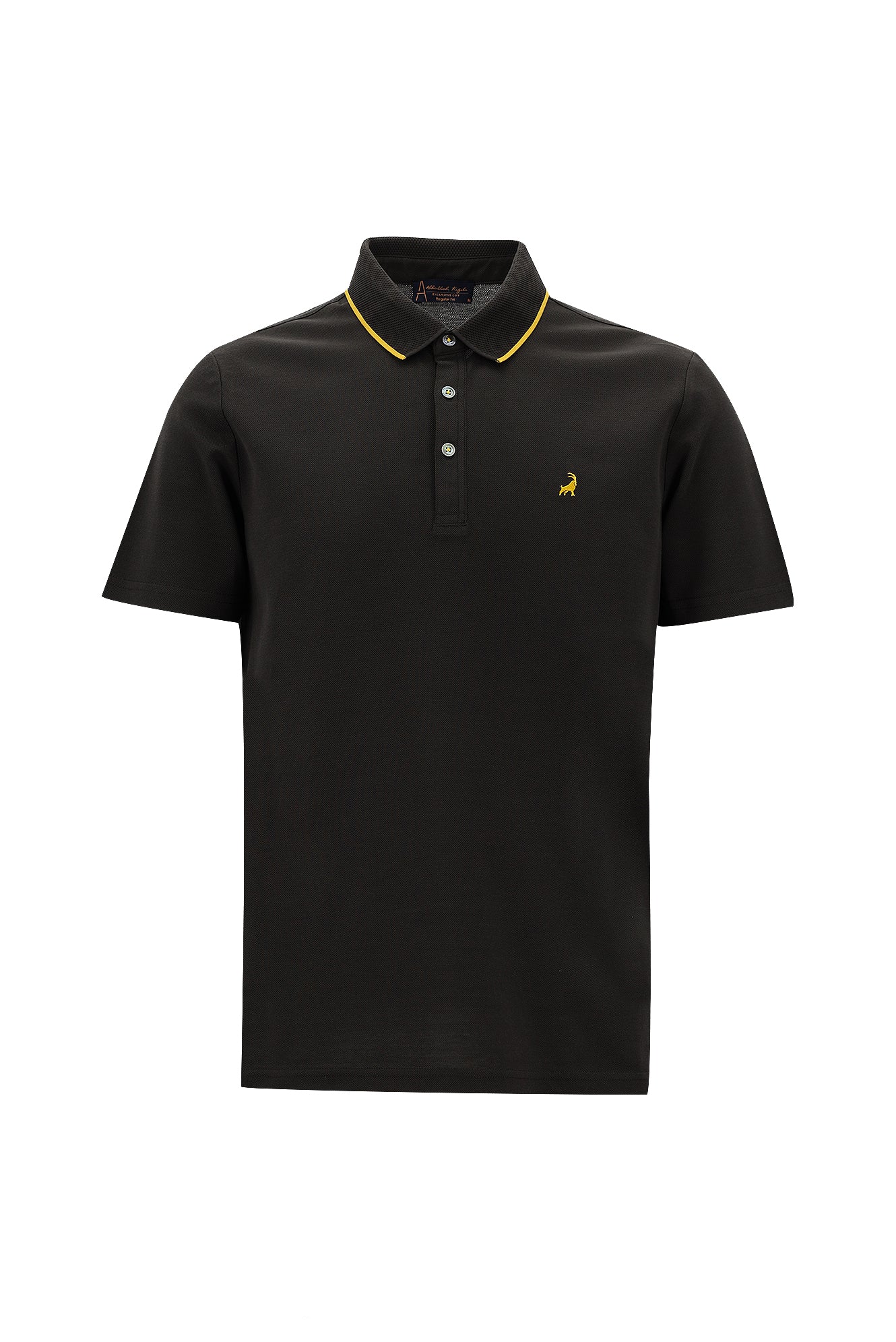 Toprak Polo Yaka Regular Fit Nakışlı Merserize Pamuk T-shirt