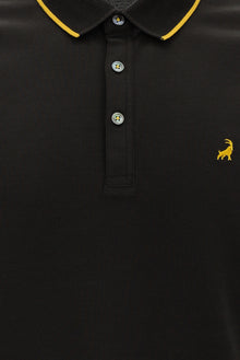 Toprak Polo Yaka Regular Fit Nakışlı Merserize Pamuk T-shirt