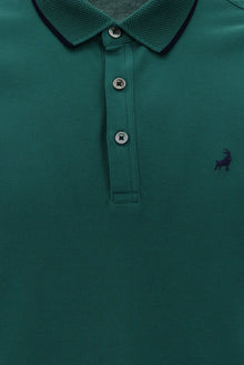 Nefti Polo Yaka Regular Fit Nakışlı Merserize Pamuk T-shirt