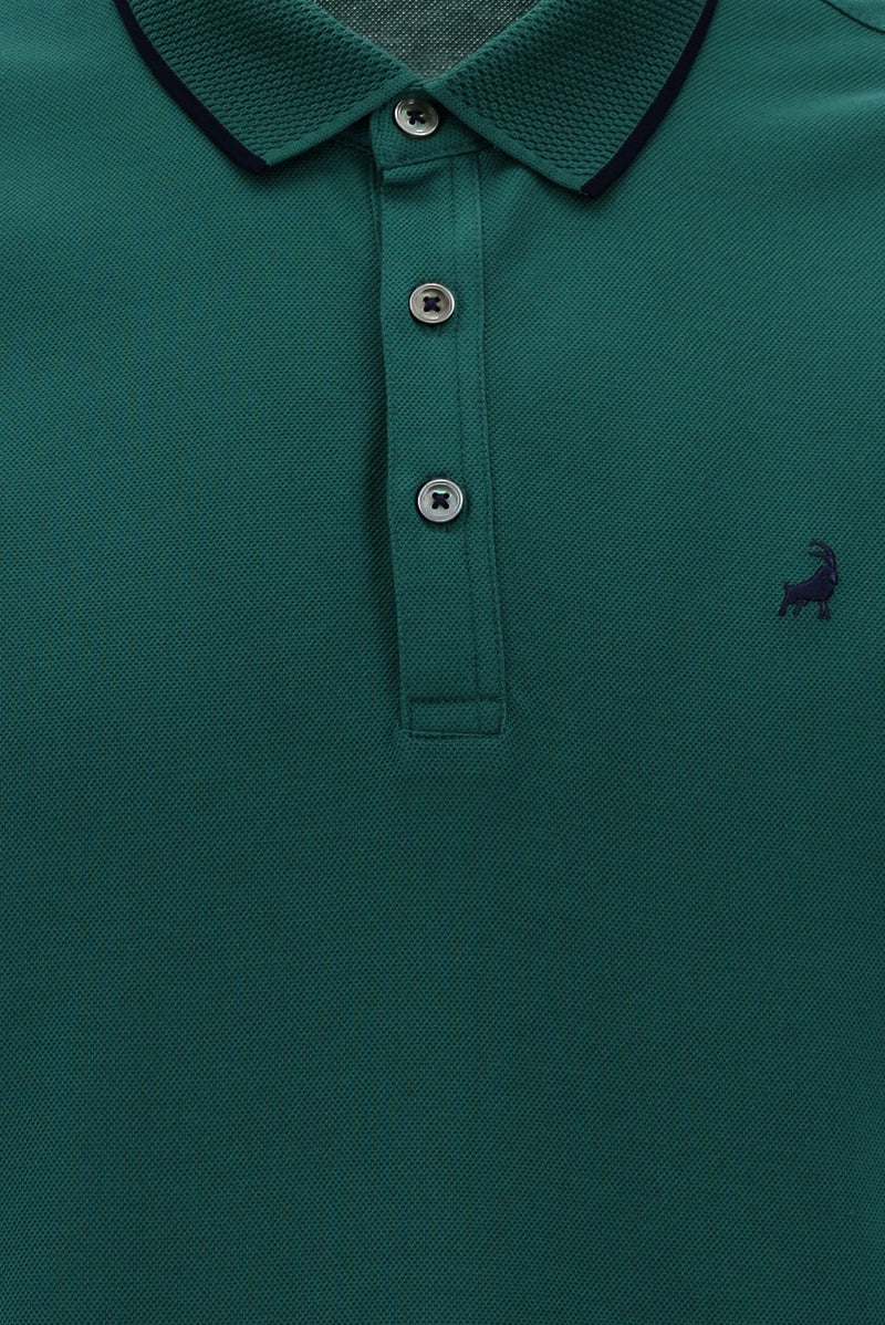 Nefti Polo Yaka Regular Fit Nakışlı Merserize Pamuk T-shirt