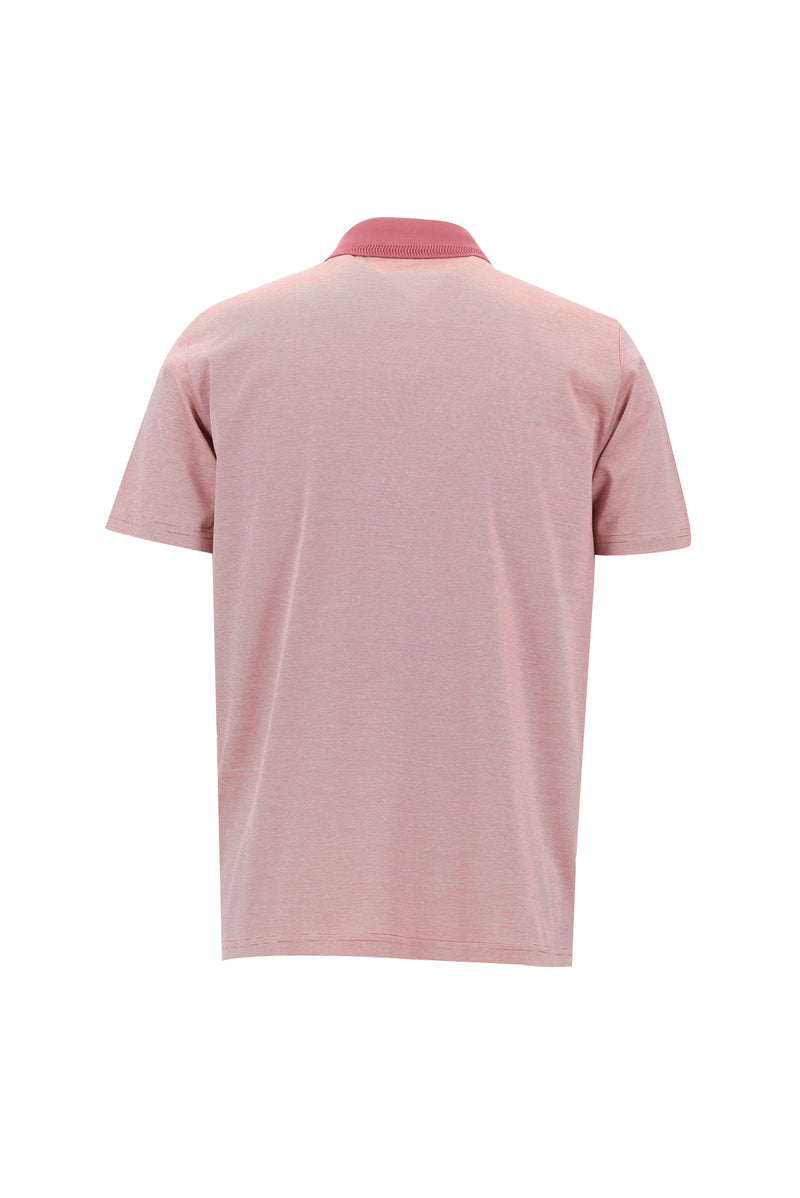 Şarap Bordo Polo Yaka Regular Fit Nakışlı Merserize Pamuk T-shirt