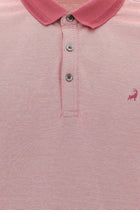 Şarap Bordo Polo Yaka Regular Fit Nakışlı Merserize Pamuk T-shirt