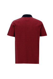 Nar Çiçeği Polo Yaka Regular Fit Nakışlı Merserize Pamuk T-shirt