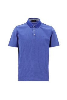 Orta Mor Polo Yaka Regular Fit Nak??l? Merserize Pamuk T-shirt-Abdullah Ki??l?