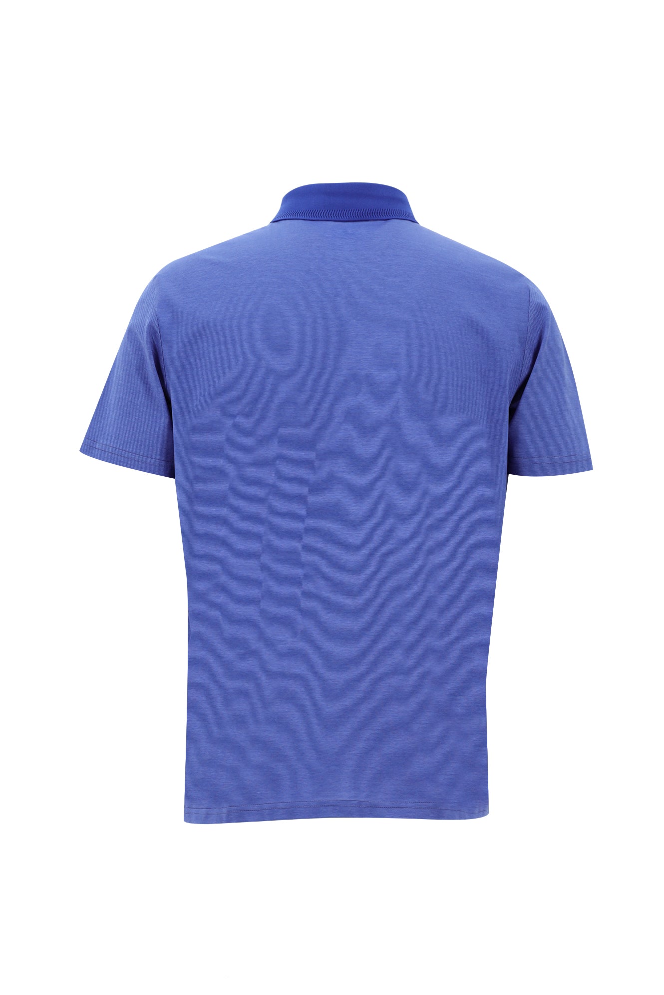 Orta Mor Polo Yaka Regular Fit Nakışlı Merserize Pamuk T-shirt