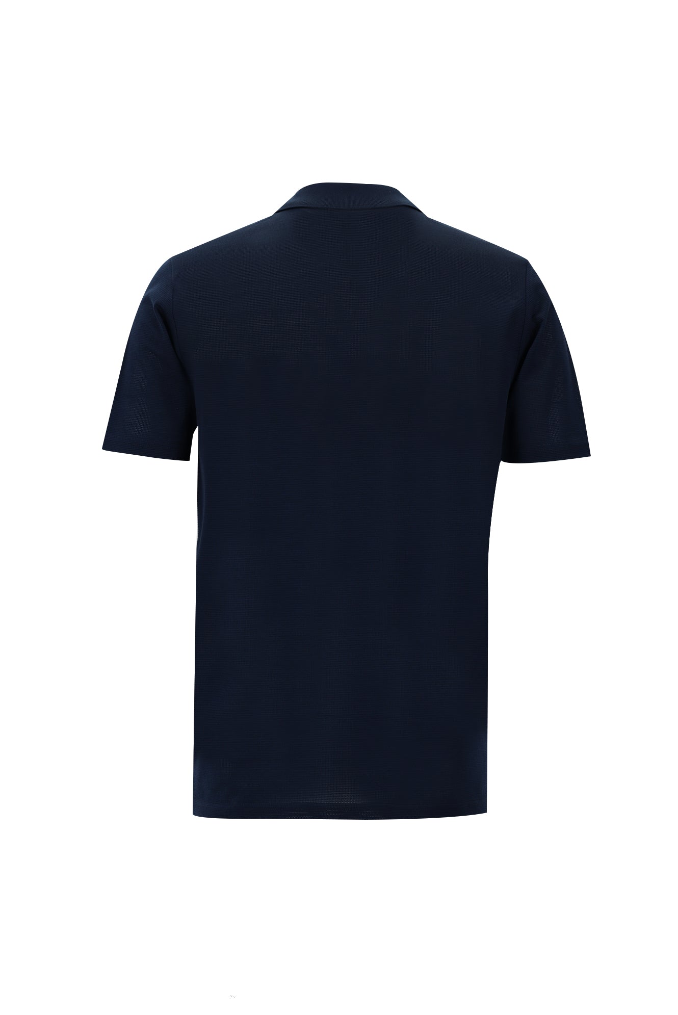 Orta Lacivert Polo Yaka Regular Fit Merserize Pamuk T-shirt