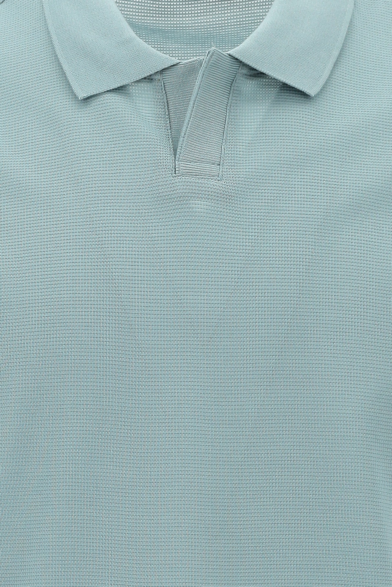 Uçuk Mavi Polo Yaka Regular Fit Merserize Pamuk T-shirt