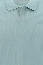 Uçuk Mavi Polo Yaka Regular Fit Merserize Pamuk T-shirt