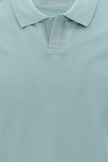 Uçuk Mavi Polo Yaka Regular Fit Merserize Pamuk T-shirt