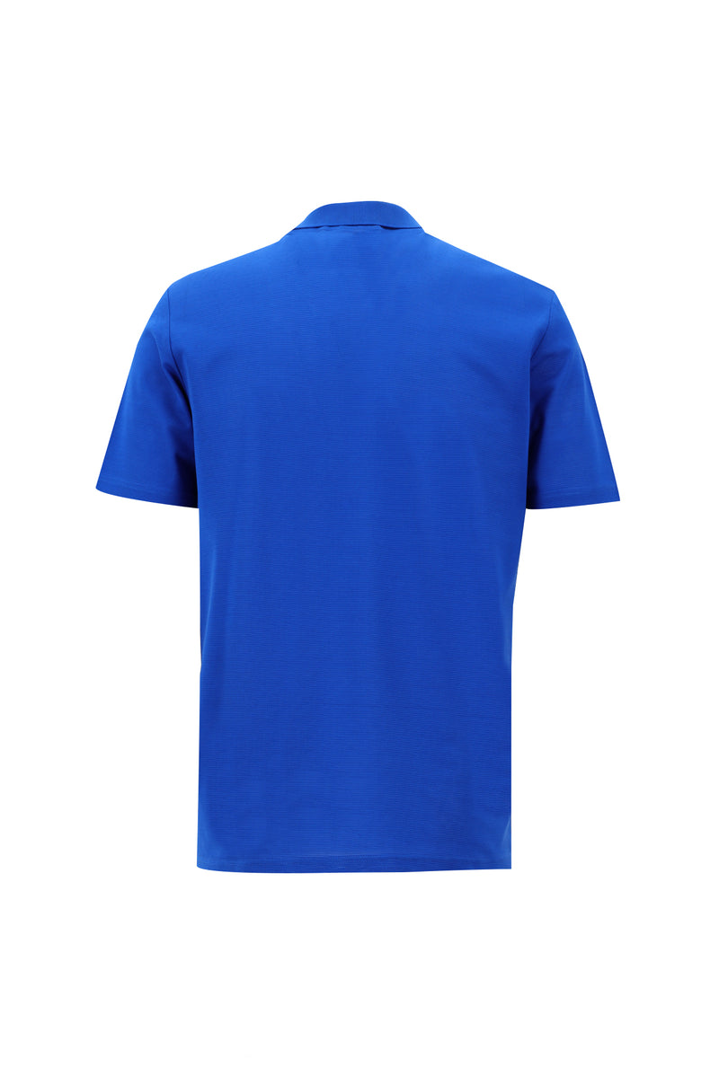 Çivit Mavisi Polo Yaka Regular Fit Merserize Pamuk T-shirt