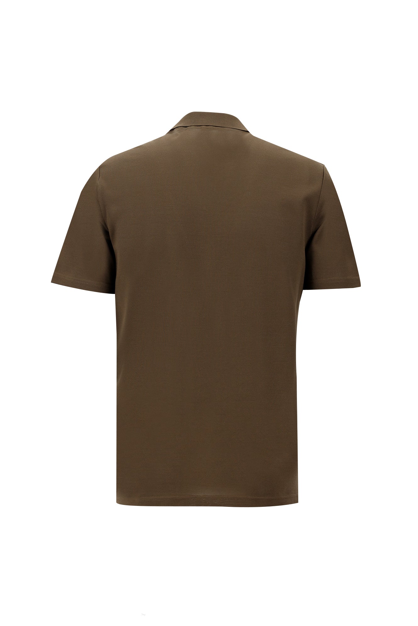 Orta Kahve Polo Yaka Regular Fit Merserize Pamuk T-shirt