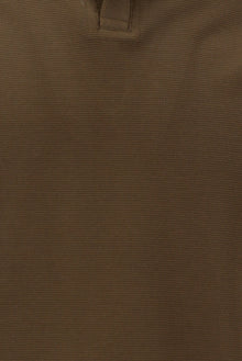 Orta Kahve Polo Yaka Regular Fit Merserize Pamuk T-shirt