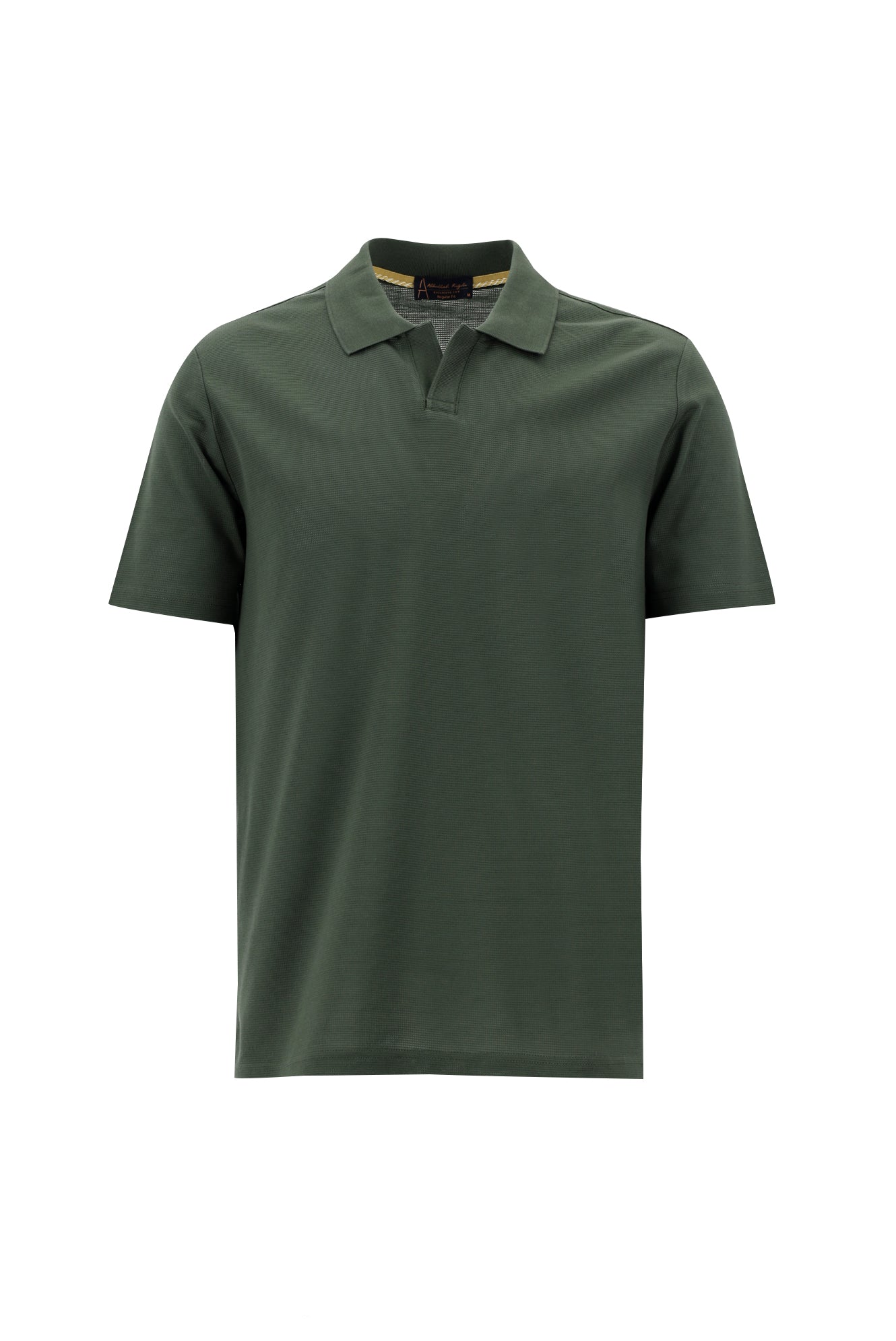 Orta Haki Polo Yaka Regular Fit Merserize Pamuk T-shirt