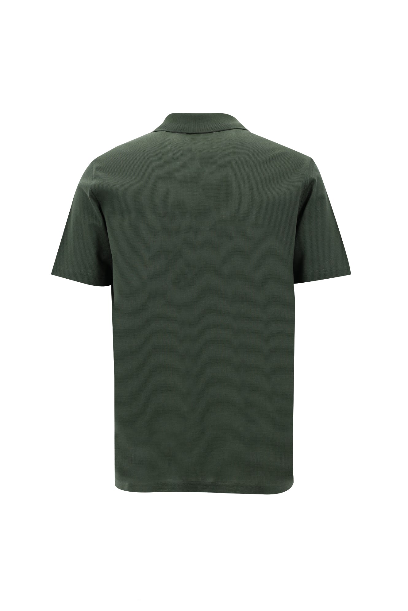 Orta Haki Polo Yaka Regular Fit Merserize Pamuk T-shirt