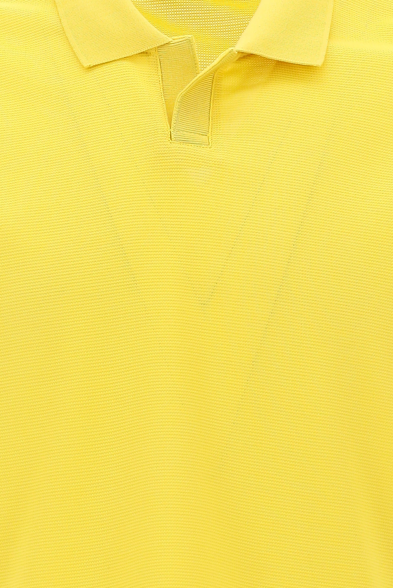 Açık Sarı Polo Yaka Regular Fit Merserize Pamuk T-shirt