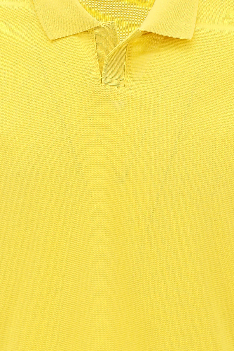 Açık Sarı Polo Yaka Regular Fit Merserize Pamuk T-shirt