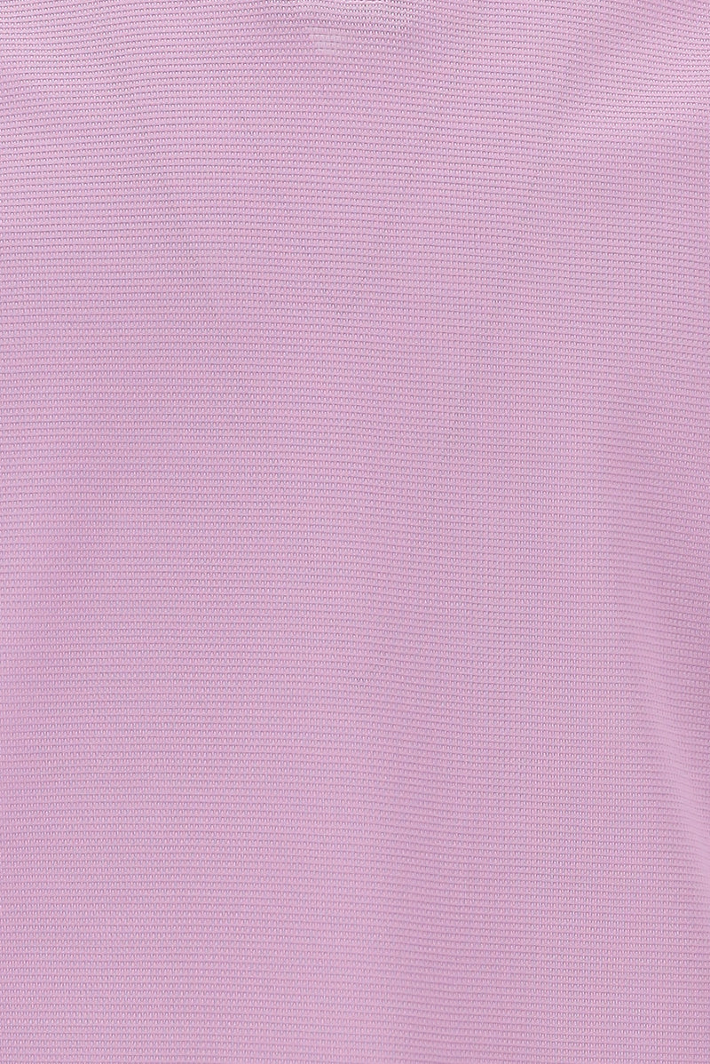 Lila Polo Yaka Regular Fit Merserize Pamuk T-shirt