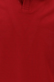 Koyu Kırmızı Polo Yaka Regular Fit Merserize Pamuk T-shirt