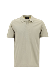 Açık Vizon Polo Yaka Regular Fit Merserize Pamuk T-shirt